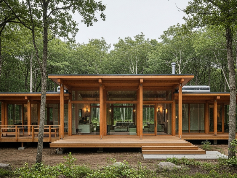 An Eco-friendly lodge in the forest