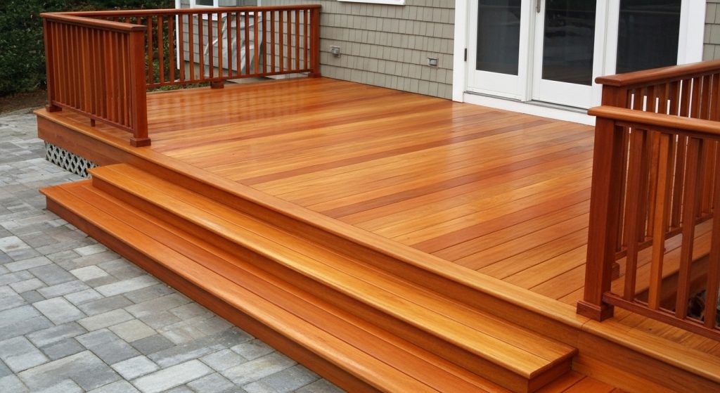 A deck built with Garappa Decking.