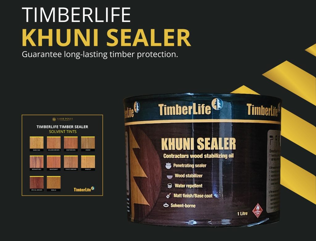 Details of a deck sealer, namely Khuni Sealer from Timberlife.