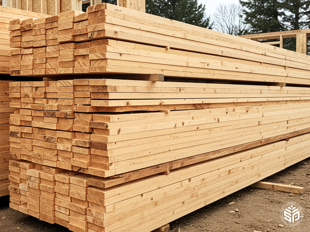 Quality Construction Lumber stacked and ready.