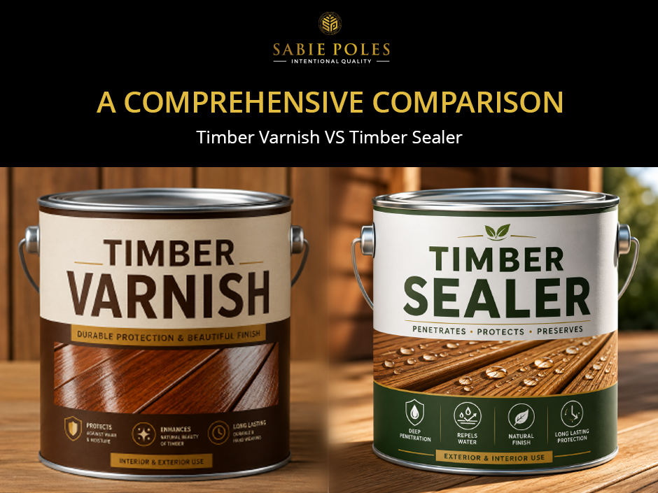 a Comprehensive comparison of timber varnish and timber sealer image.